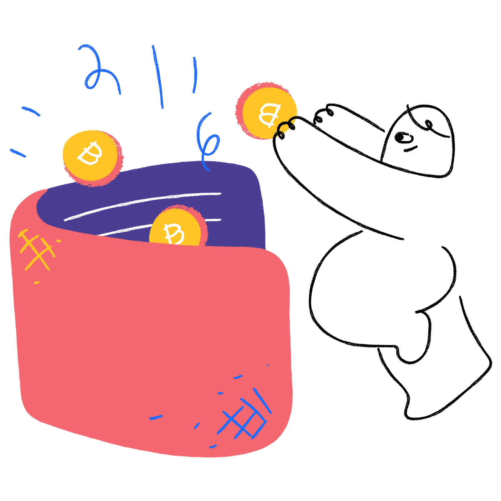 Crypto payout wallet illustration